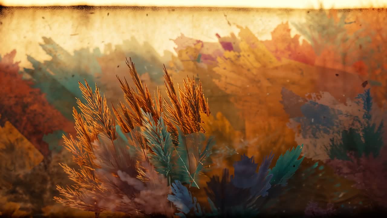 Animating plumes and paint textures on digital canvas through shifting lights, creating calm flow