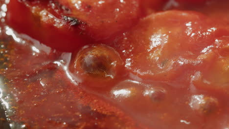 close up of tomato sauce