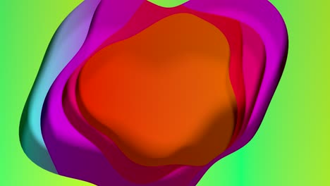 abstract colorful background with multiple layers of wave surface with different gradients. copy space. childrens background. seamless loop 3d render