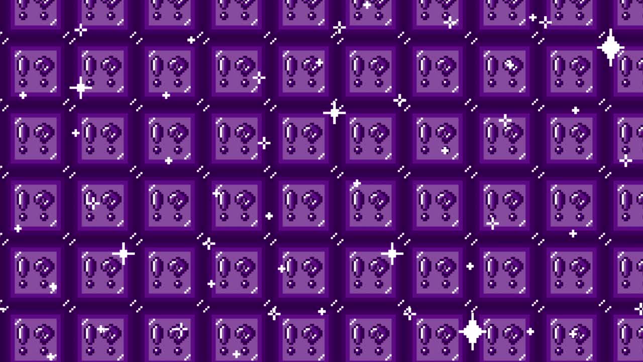 Pixel art tile interrobang mark Looping animated background. 1080p (7).mp4