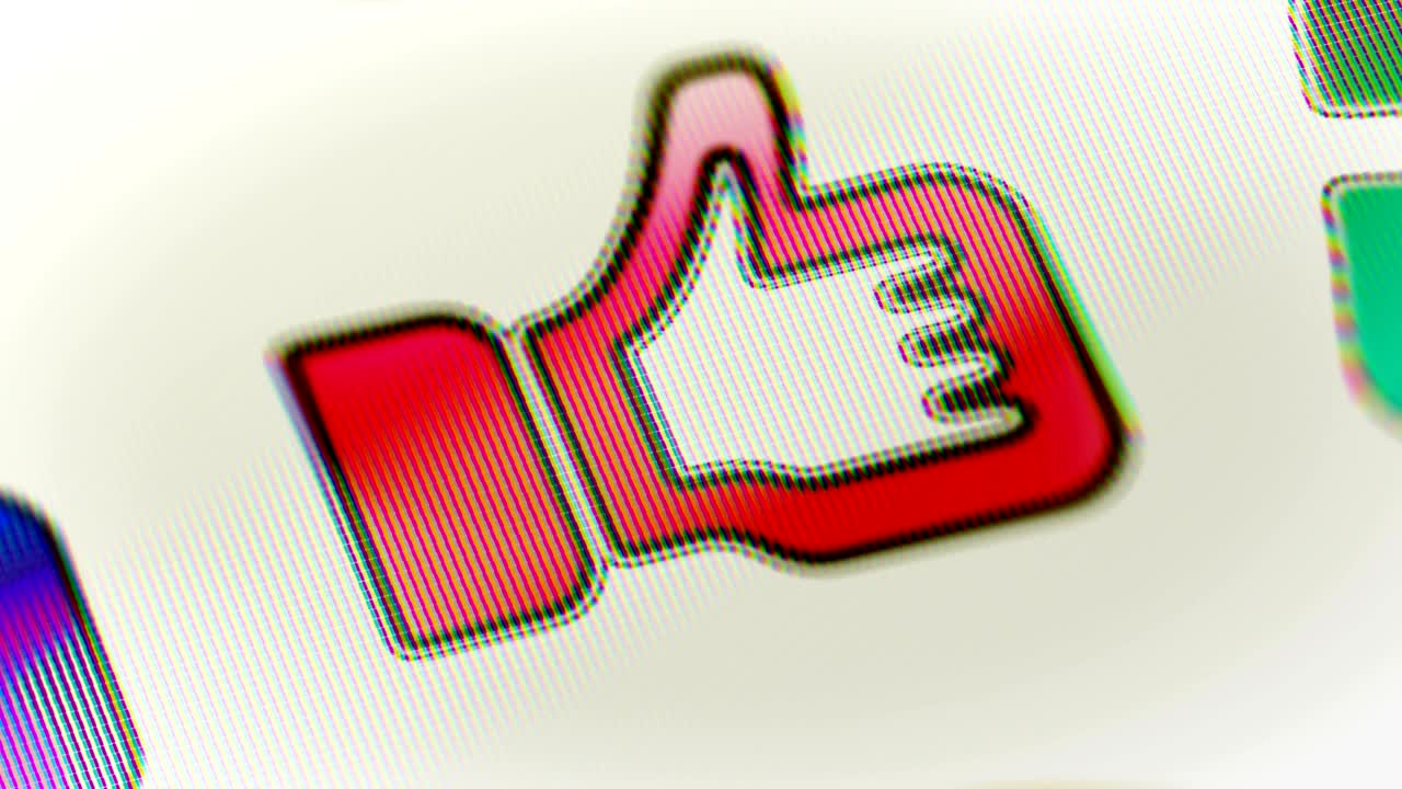 Like icon on the screen. Looping.