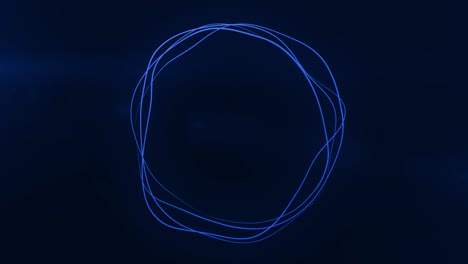 ultra hd 4k abstract 3d render neon circle. blue neon circles abstract futuristic hi-tech motion background. video 3d animation. 3840x2160