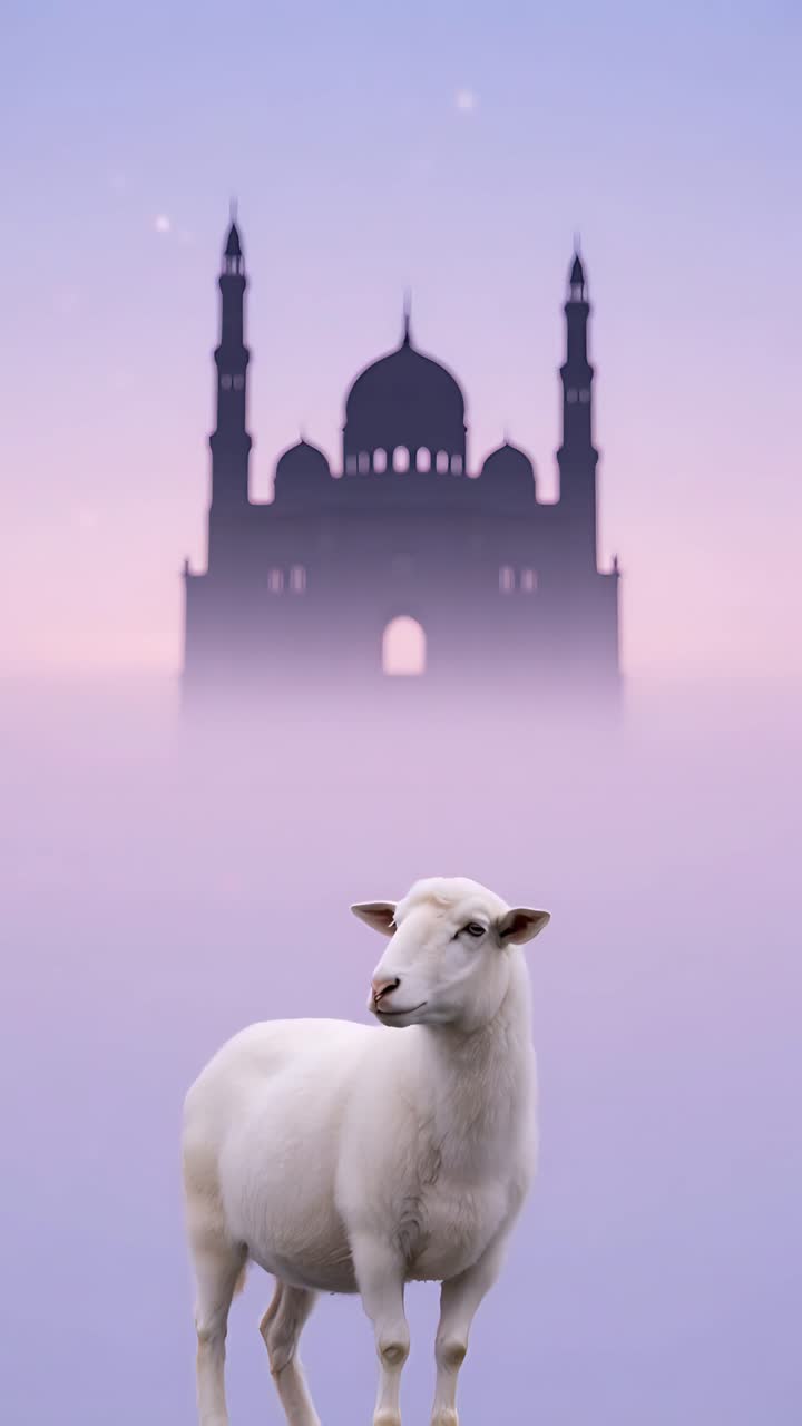 Eid al-Adha Moschea Sfondo islamico 4K