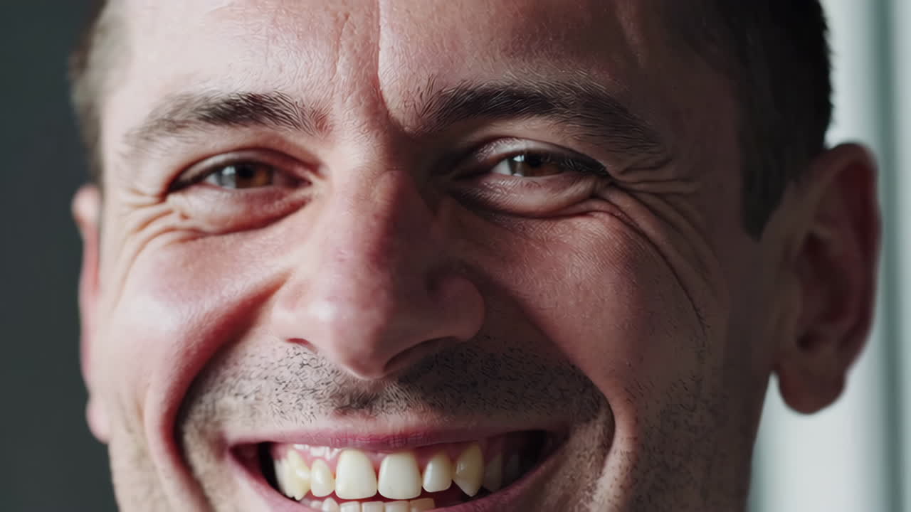 hombre sonriente en primer plano