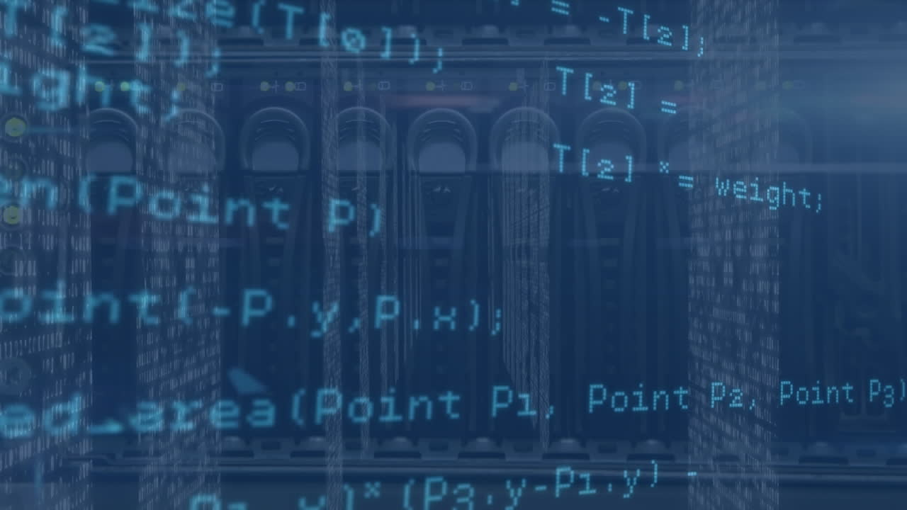 Animation of data processing over computer server