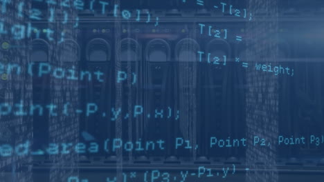 animación del procesamiento de datos a través de un servidor informático