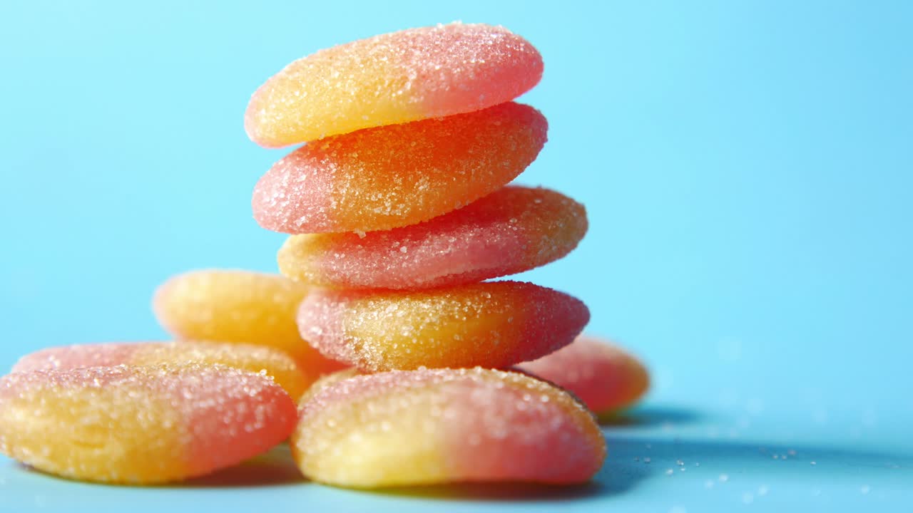 caramelos de goma apilados