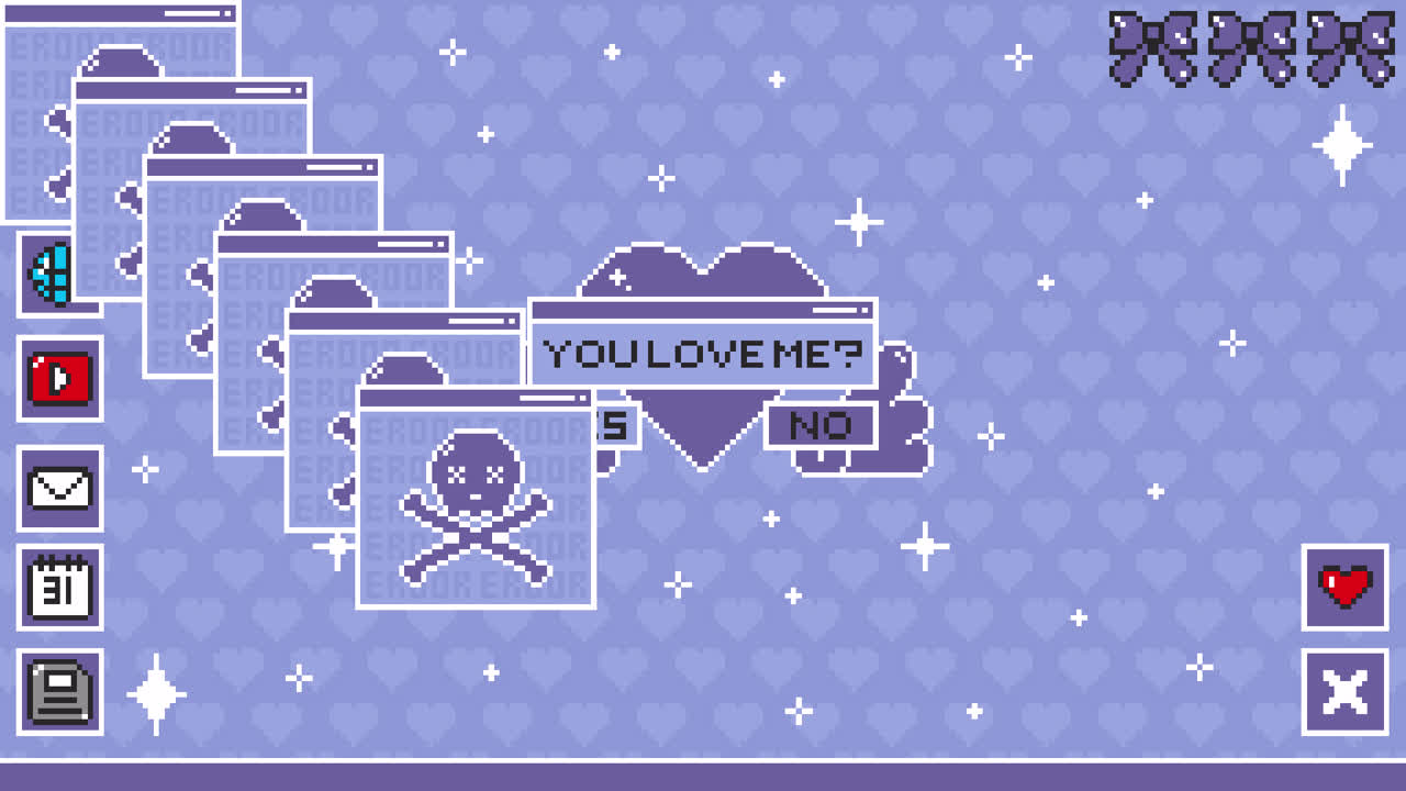 Pixel Art Desktop Love Question and Error Glitch