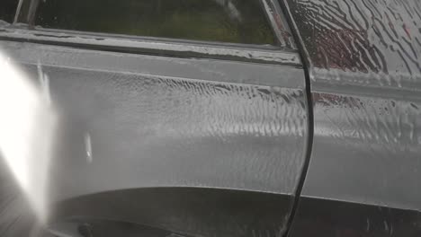 rinsing bird poop from car
