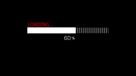 loading transfer download animation with 0 to 100%