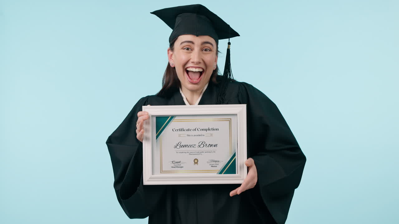 certificado de graduación, estudio