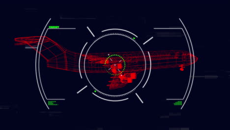 animation of 3d technical drawing of model of aeroplane