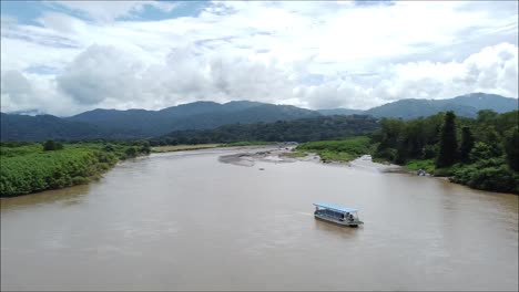 boat in tropical river, mangrove, tarcoles costa rica, puntarenas