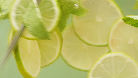 refreshing lime and mint drink