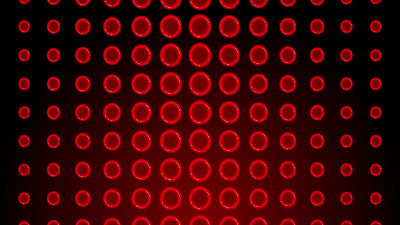 어두운 빨간색 배경에 나타나는 빨간색 원의 애니메이션