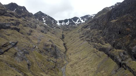 aerial view of the most spectacular deep valley in the highlands