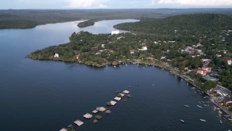 aerial Alter do Chao State of Par&aacute;, Brazil amazon rainforest, travel holiday destination