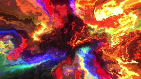 explosión de fluidos de colores abstractos