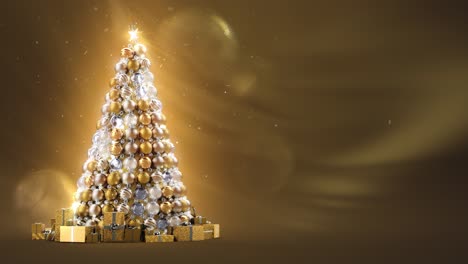 christmas tree. golden. seamless loop