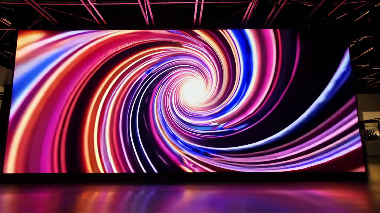 Abstract Spiral on a Large Video Wall