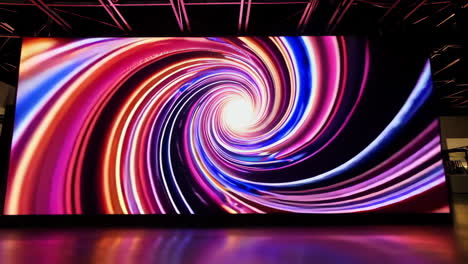 abstract spiral on a large video wall