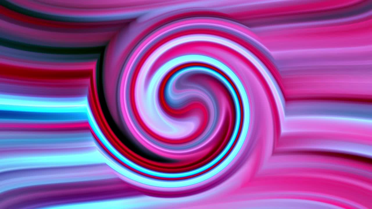 스피럴 소용돌이 센터 무지개 색상 원활한 루프 파동 운동 배경 4k 역동적인 끝없는 은 선의 몽환적 움직임 디스코 춤, 전자 음악, 기술 및 미래의 배경.
