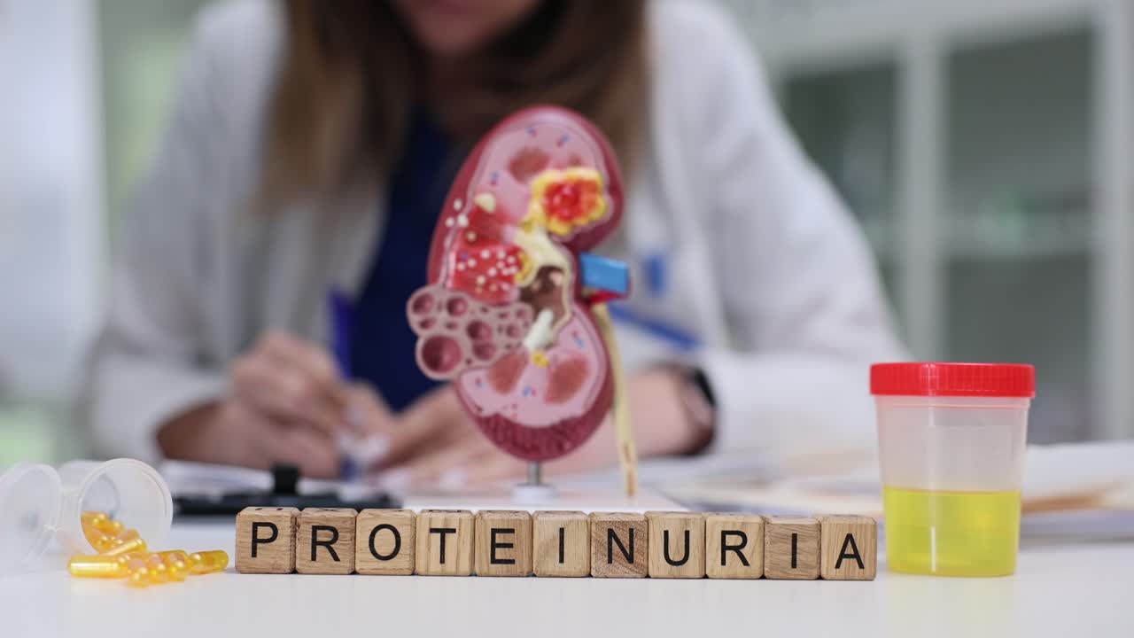 Proteinuria Diagnosis with Kidney Model and Urine Sample