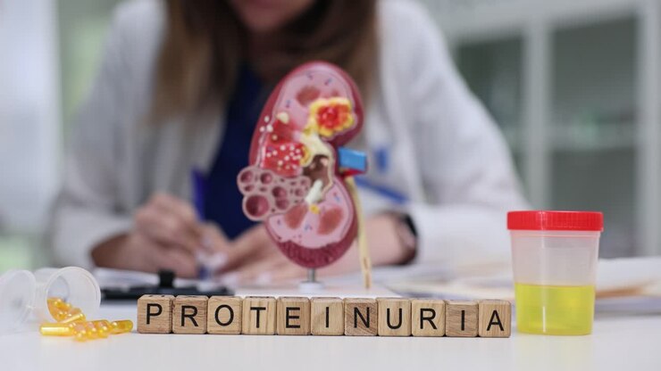 Proteinuria Diagnosis with Kidney Model and Urine Sample