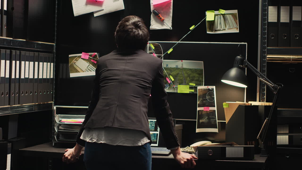 Detective Investigating Crime Scene Evidence