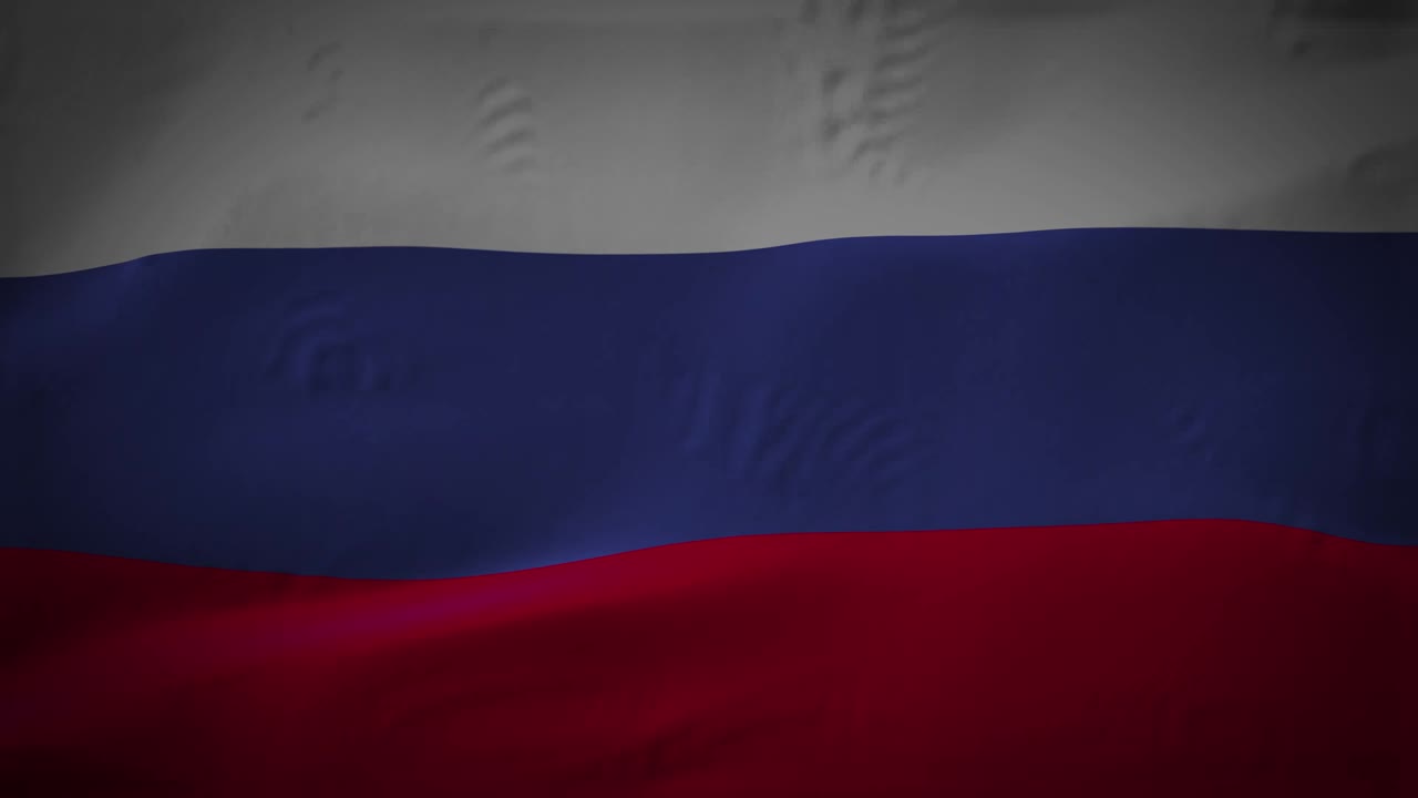 A high-quality footage of 3D Russia flag fabric surface background animation