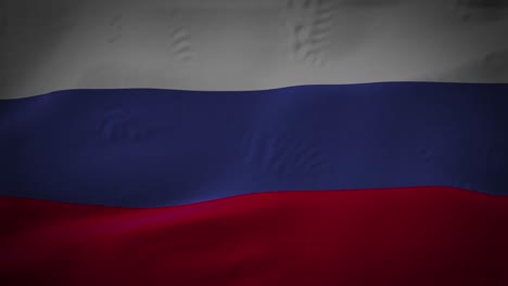 a high-quality footage of 3d russia flag fabric surface background animation