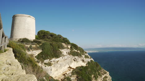 old surveillance tower in top of a cliff in spain