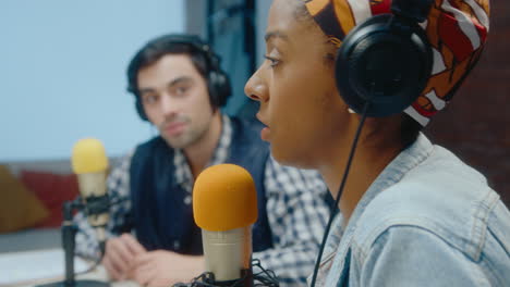 podcast recording session