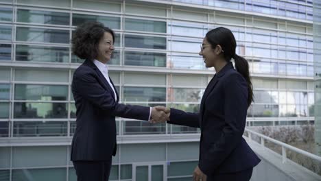 Professional-businesswomen-greeting-each-other