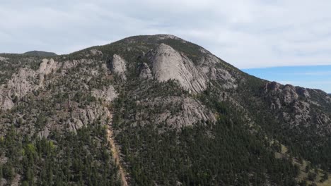 aerial scenic view of rocky mountain, landscape