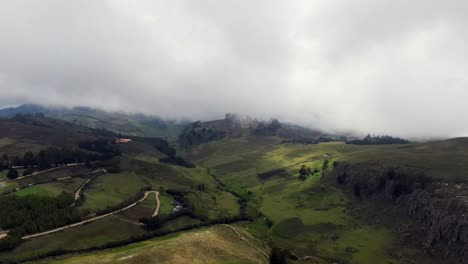 overcast sky over peru's northern highlands at cumbemayo near cajamarca city