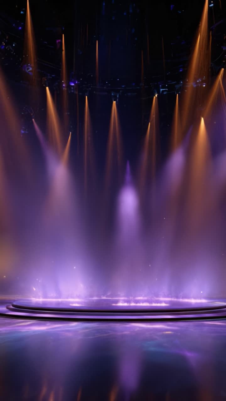 A Captivating Visual Experience of a Stunning Illuminated Stage with Vibrant Colors and Dazzling Lighting Effects, Creating a Unique Atmosphere for Performances