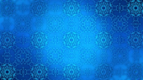 abstract animation loop of blue line art kaleidoscope effect