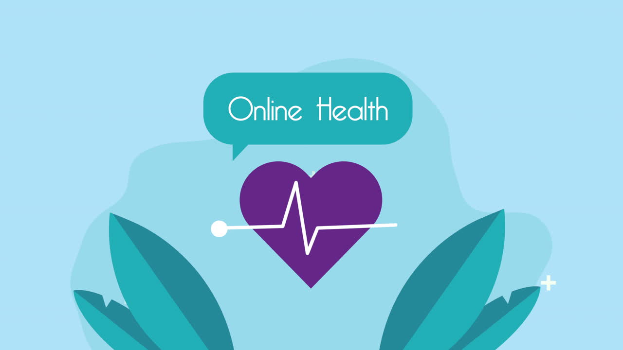 smartphone con animación de la aplicación de telemedicina para el corazón