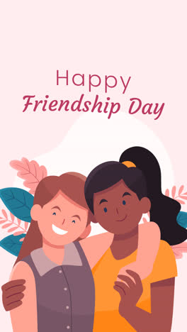 motion graphic of hand drawn international friendship day illustration