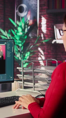 vertical video graphic designer using ai chatbot turning text prompt into photos
