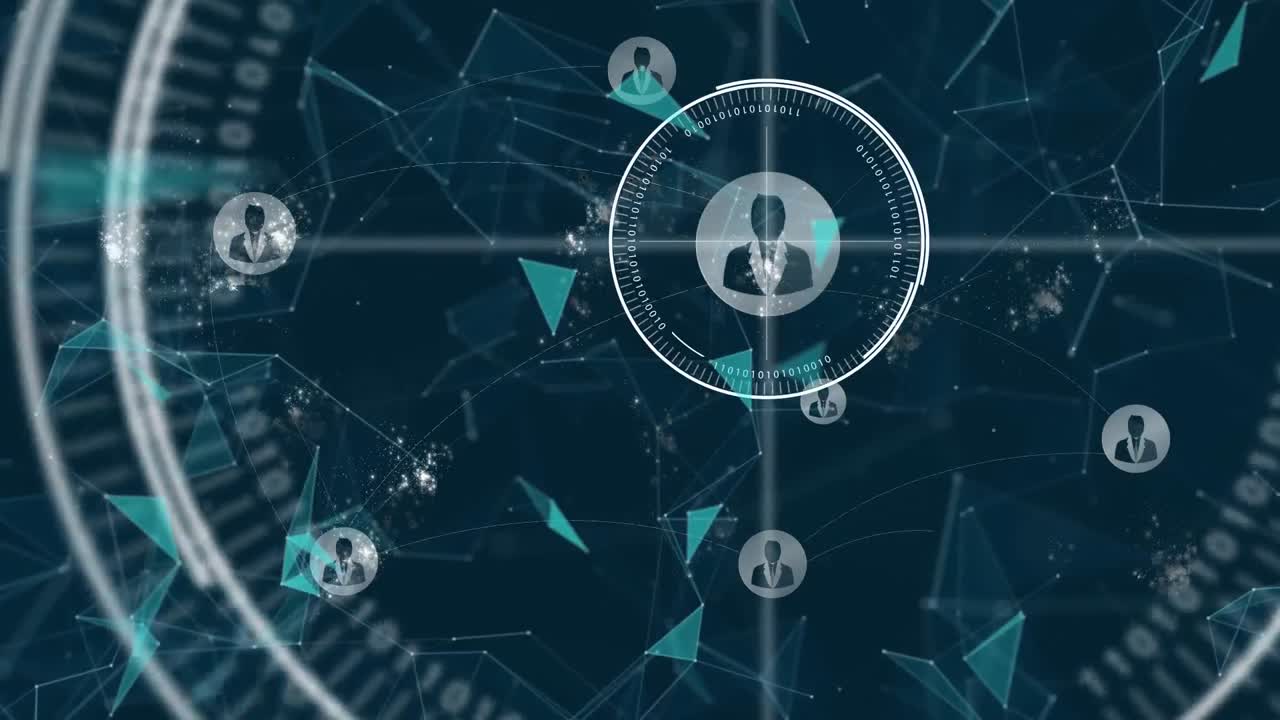 Animation of network of people icons