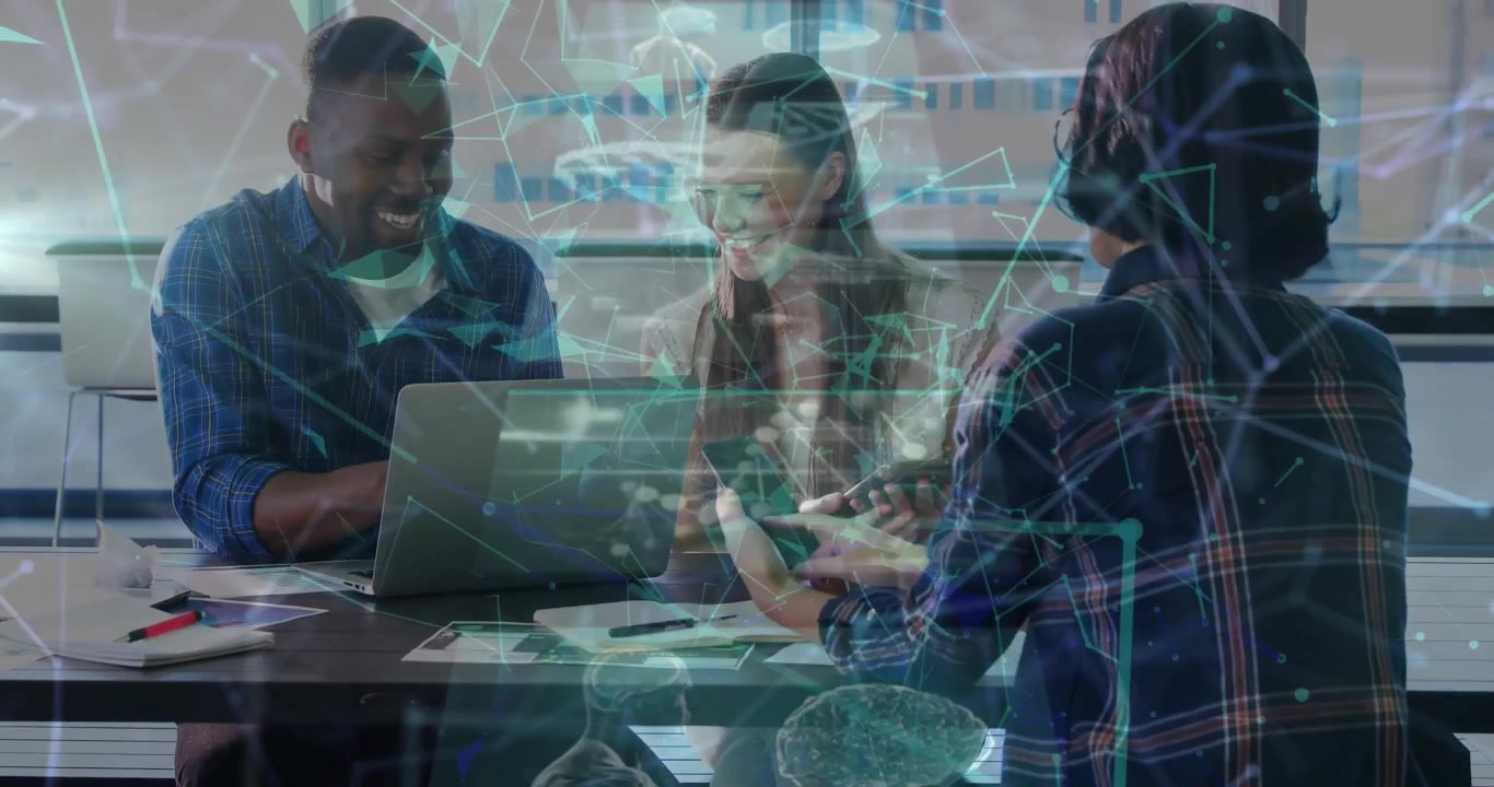 Digital animation showcases global education connections among students.