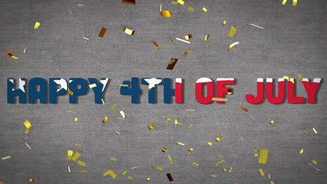 Animation-of-4th-of-july-text-and-confetti-over-flag-of-united-states-of-america