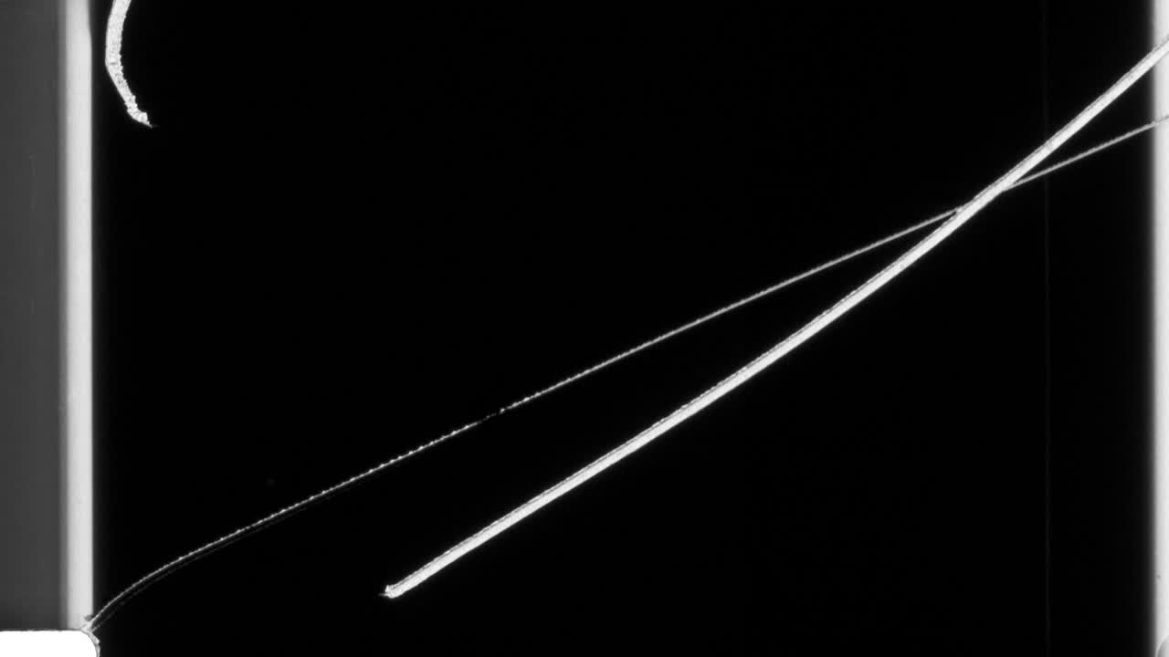 superposición de rayones de película de 16 mm sobre efecto líder polvoriento