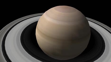 computerized animation of saturn planet isolated in the space