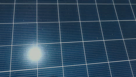 close-up view of solar panels