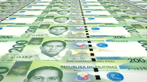 billetes de doscientos pesos filipinos de las filipinas, dinero en efectivo, bucle