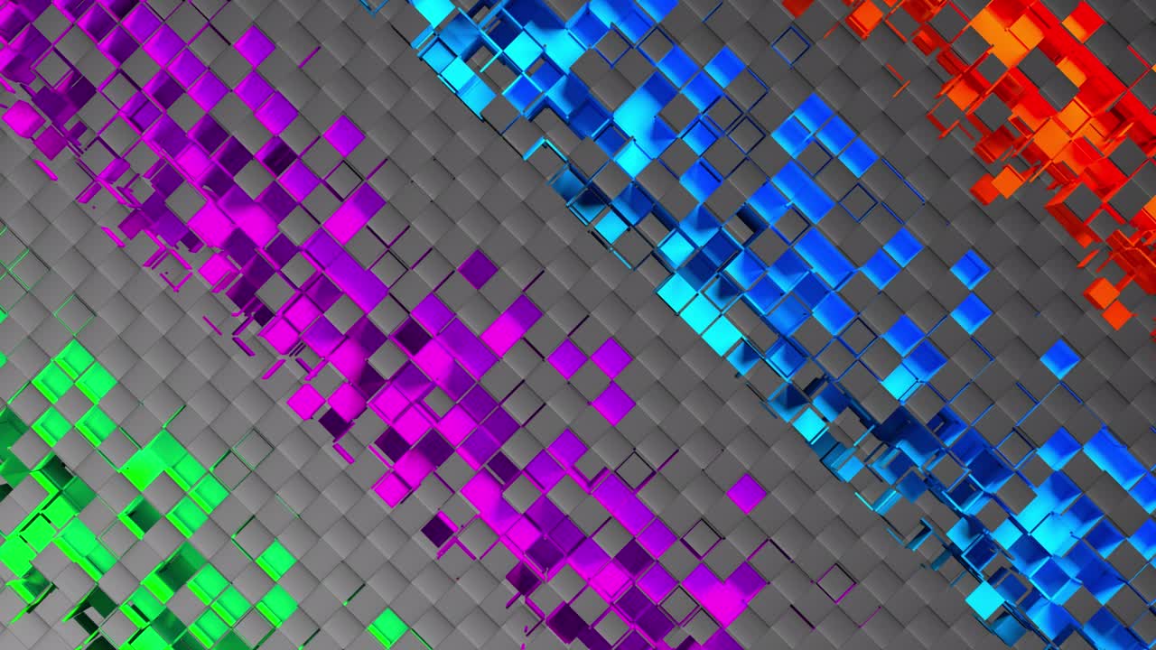 tiras abstractas de celdas de mosaico cuadradas en fondo de carbono