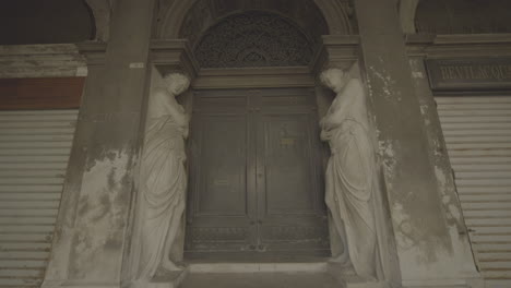 ornate venetian doorway with statues